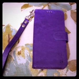 Purple Wallet Case For Samsung Galaxy S8